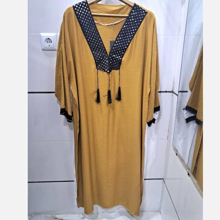 کفتان ساحلی بلند با رنگبندی متنوع(عبا کفتان ساحلی لباس مانتو ماکسی سرافون بندری