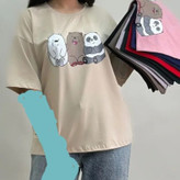 تیشرت زنانه باکسی در چندین رنگ