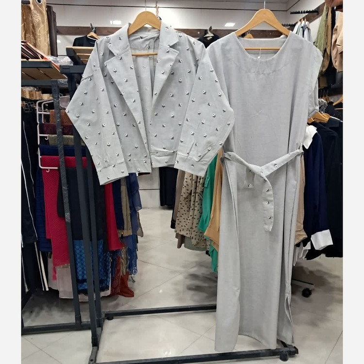 ست کت و سارافون شیک طرح بامبو کد 438