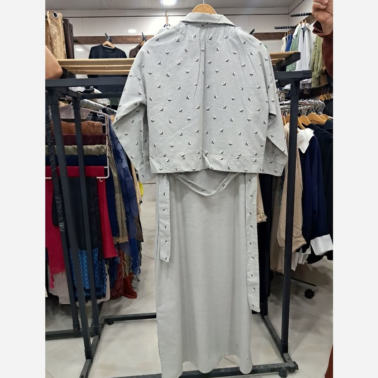 ست کت و سارافون شیک طرح بامبو کد 438