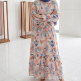 پیراهن ساحلی زنانه ماکسی عبا کرپ الیزه