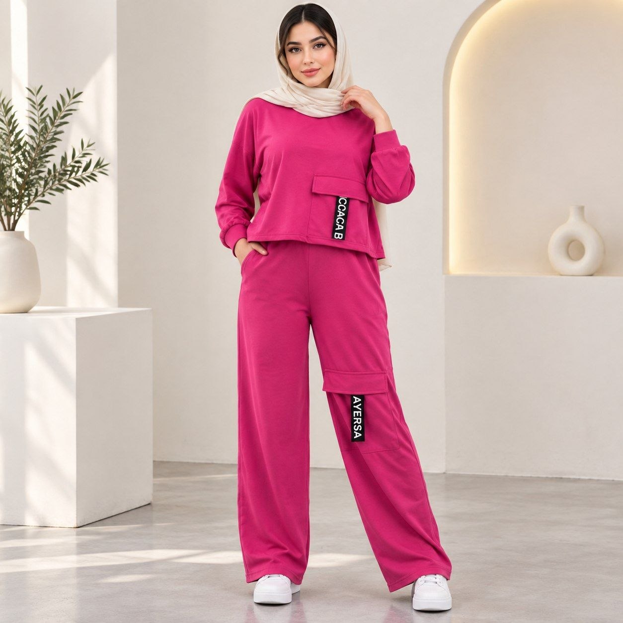 ست با شلوار زنانه اسپرت کد 188