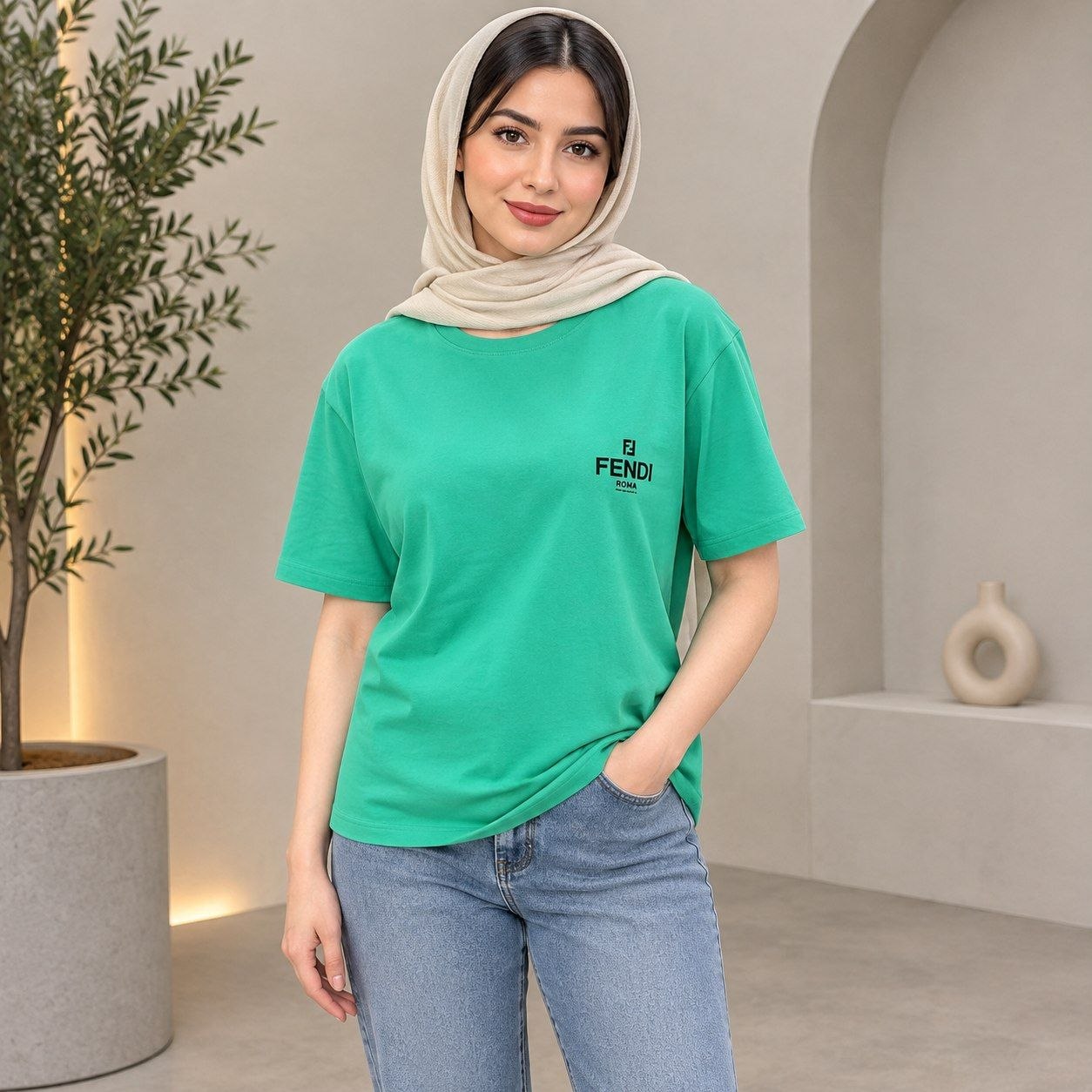 تیشرت زنانه نرمال در رنگ بندی متنوع