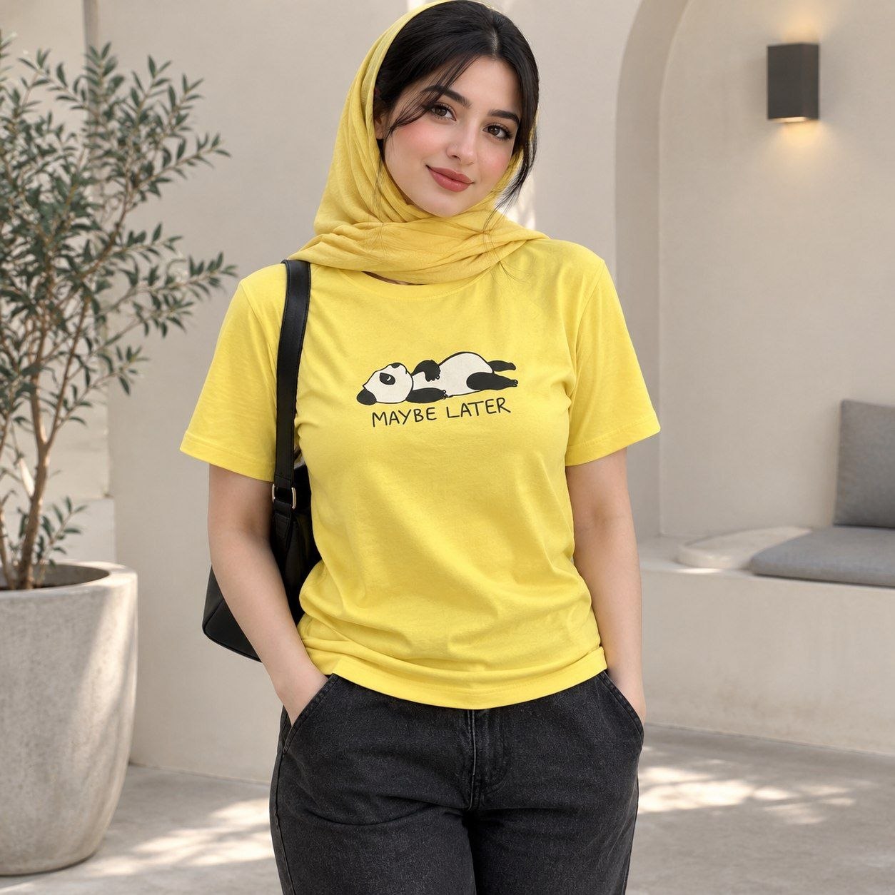تیشرت نرمال زنانه طرح دار با رنگبندی متنوع