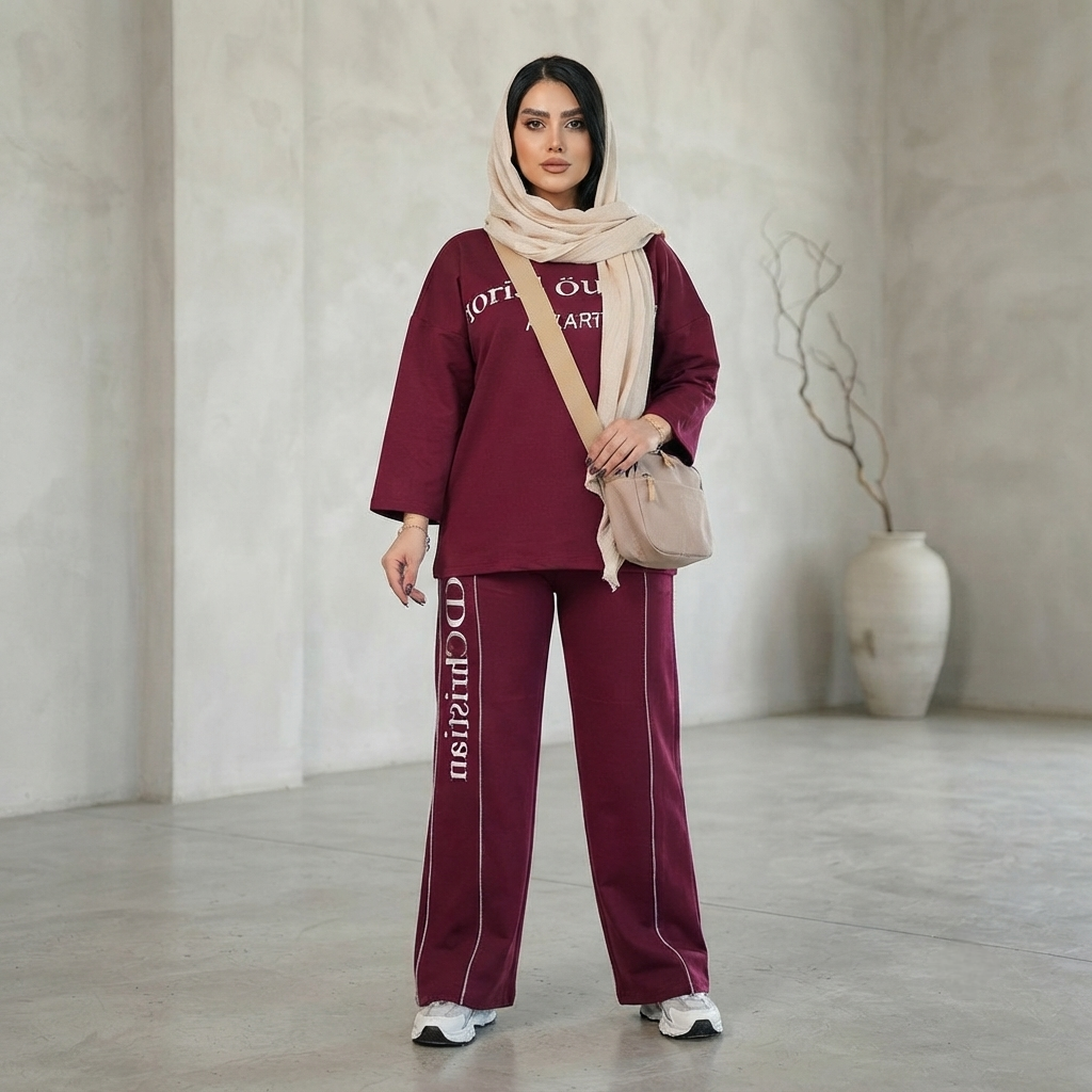 ست شومیز شلوار زنانه اسپرت مدل پاریس